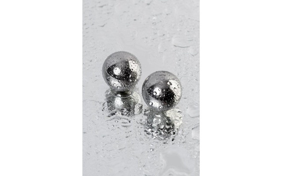 Metal Silver Metal 2 Piece Vaginal Balls 2.5cm - - Love Eggs and Kegel Exercisers