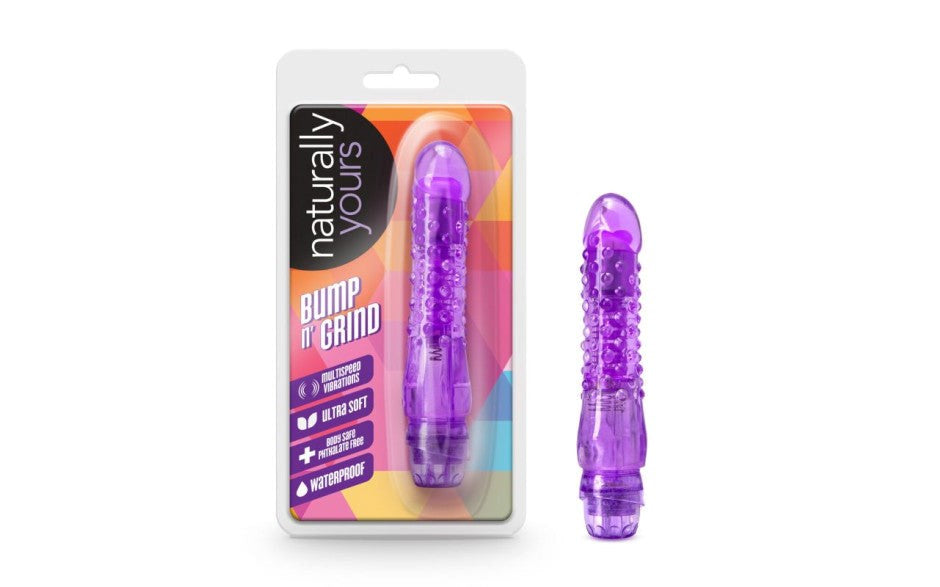 Naturally Yours Bump N Grind Vibrating Dildo Purple - - Vibrating Dildos