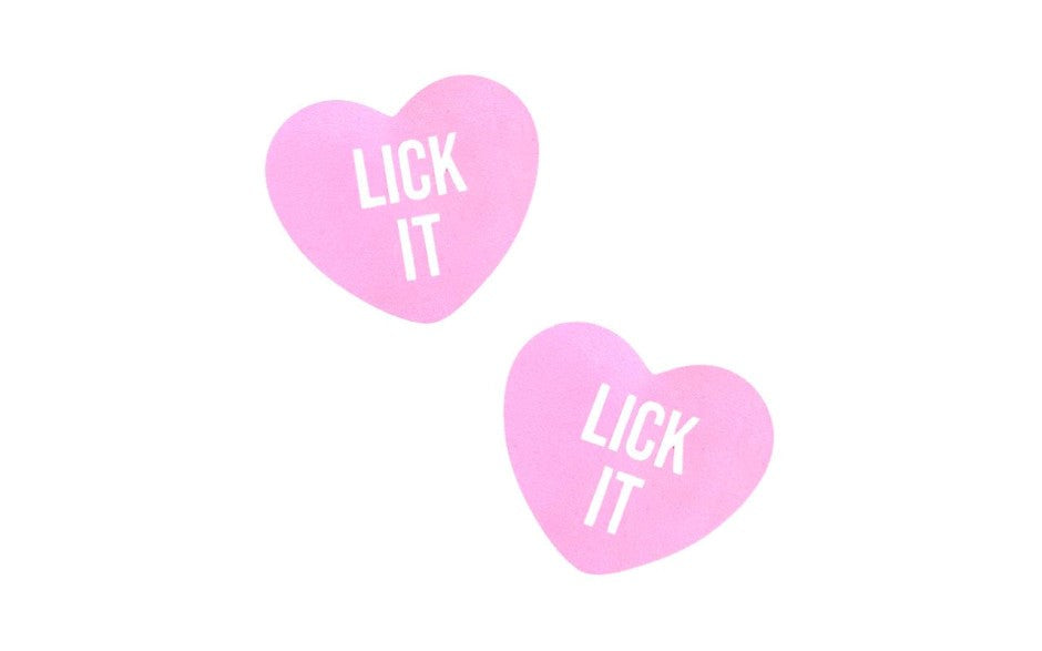 Neva Nude Lick It Love Heart Shape Nipple Pasties - - Fancy Dress Ups