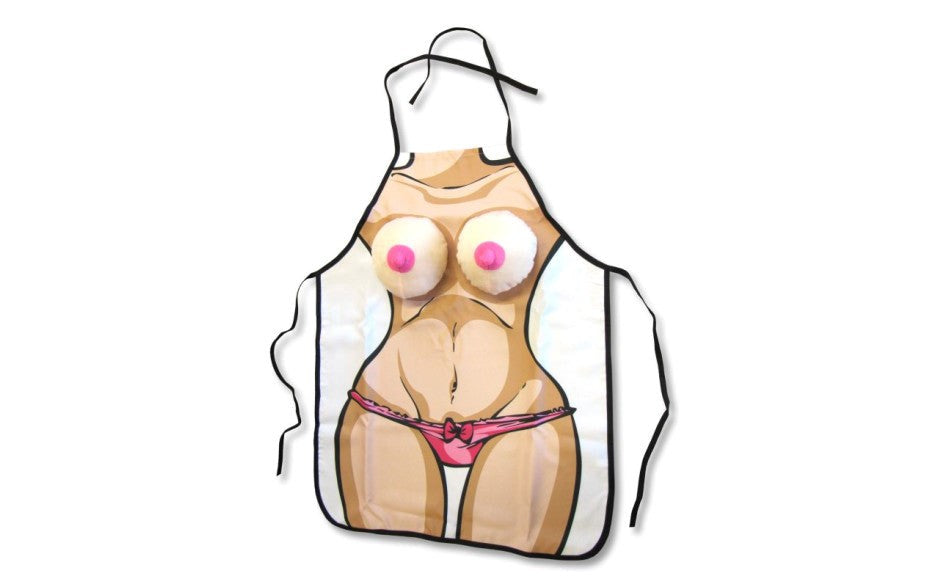 Novelty BBQ Boobie Shaped Apron - - Party Gifts and Novelties
