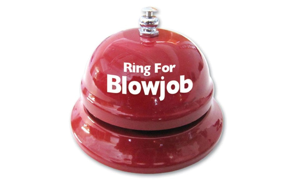 Novelty Ring for Blowjob Flashy White on Red Table Bell - - Party Gifts and Novelties