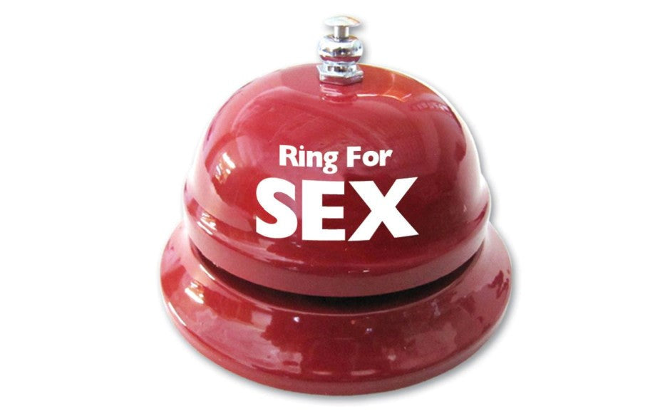 Novelty Ring for Sex Flashy White on Red Table Bell - - Party Gifts and Novelties