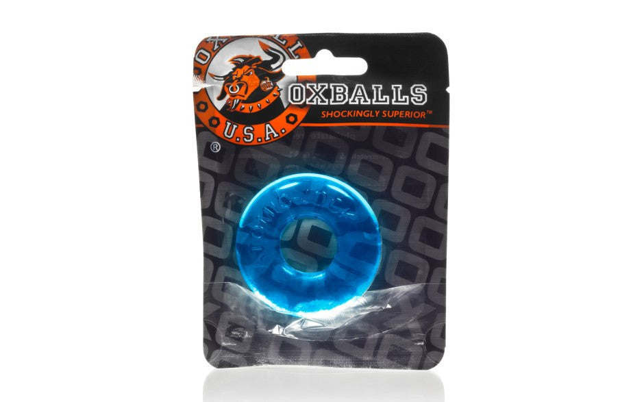 OxBalls Donut 2 Mens Stretchy Cock Ring Large Ice Blue - - Stretchy Cock Rings