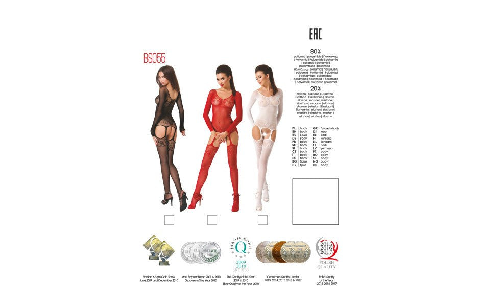 Passion Lingerie Classy and Sexy Womens Bodystocking BS055 One Size White - - Body Stockings