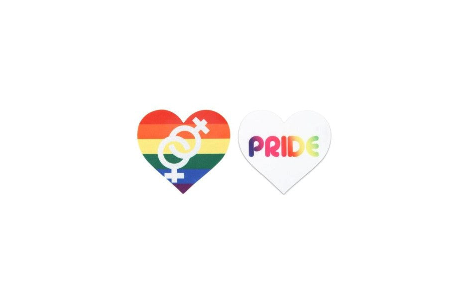 Peekaboo Pride Hearts Sleek & Sexy Nipple Pasties - - Fancy Dress Ups