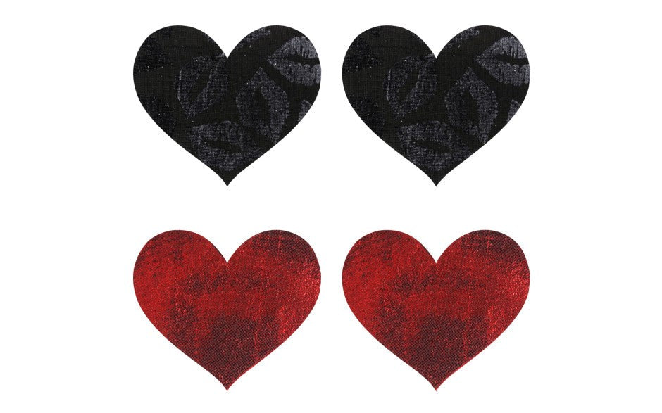 Peekaboo Stolen Kisses Hearts Shaped Nipple Pasties - - Fancy Dress Ups