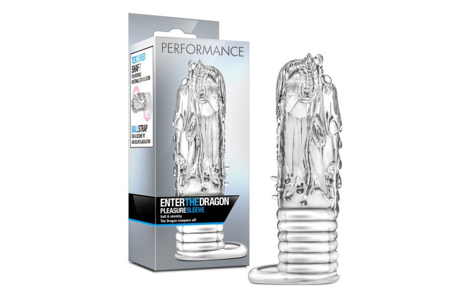 Performance Enter The Dragon Penis Sleeve Clear - - Penis Sleeves and Extenders