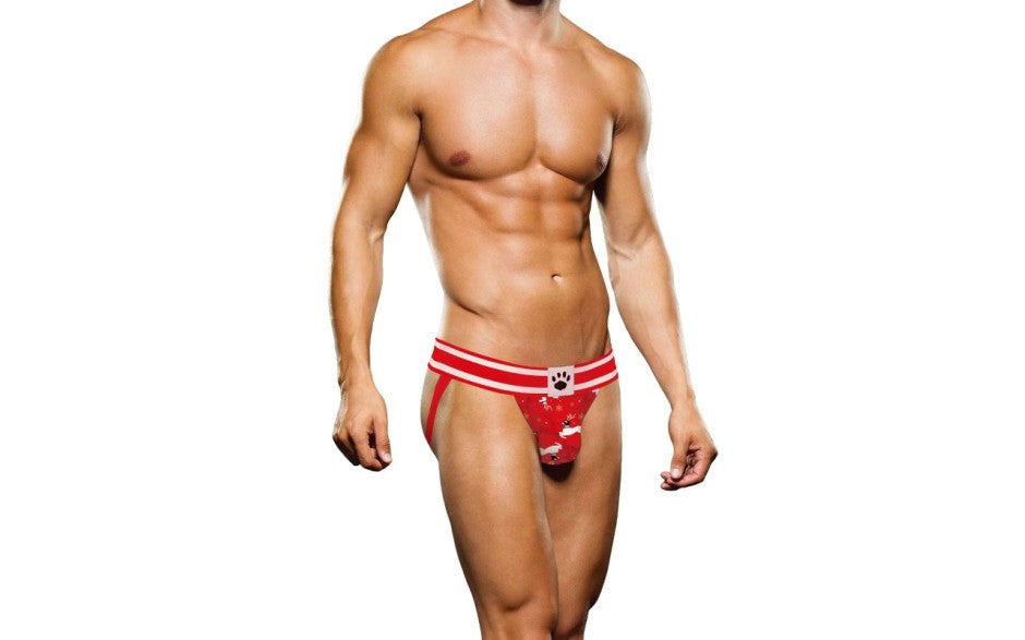Prowler Reindeer Comfortable Mens Jock Strap Red and White - - Jocks and G-Strings