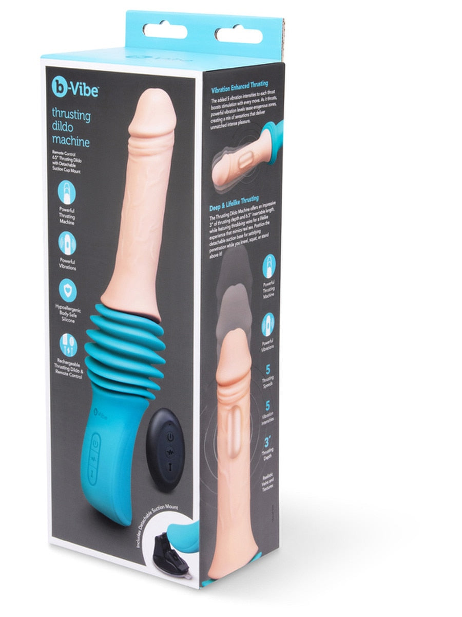 b-Vibe Remote Control Thrusting Dildo Machine - Sex Machines