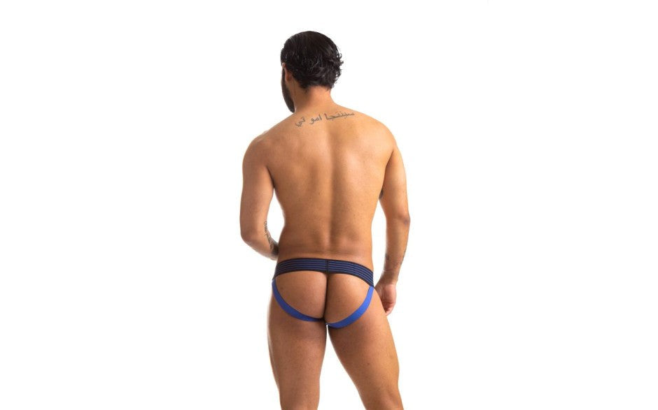 Sport Fucker Rally Mens Jock Strap Blue and Black - - Jocks and G-Strings
