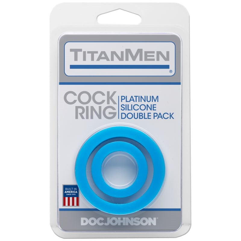 Titanmen Stretchy Silicone Cock Rings Double Pack - - Stretchy Cock Rings