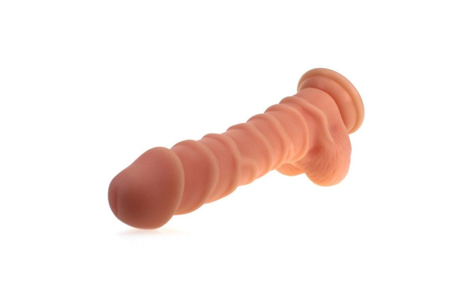 X-Men 22 cm Ridged Shaft Realistic Dildo With Balls - - Realistic Dildos