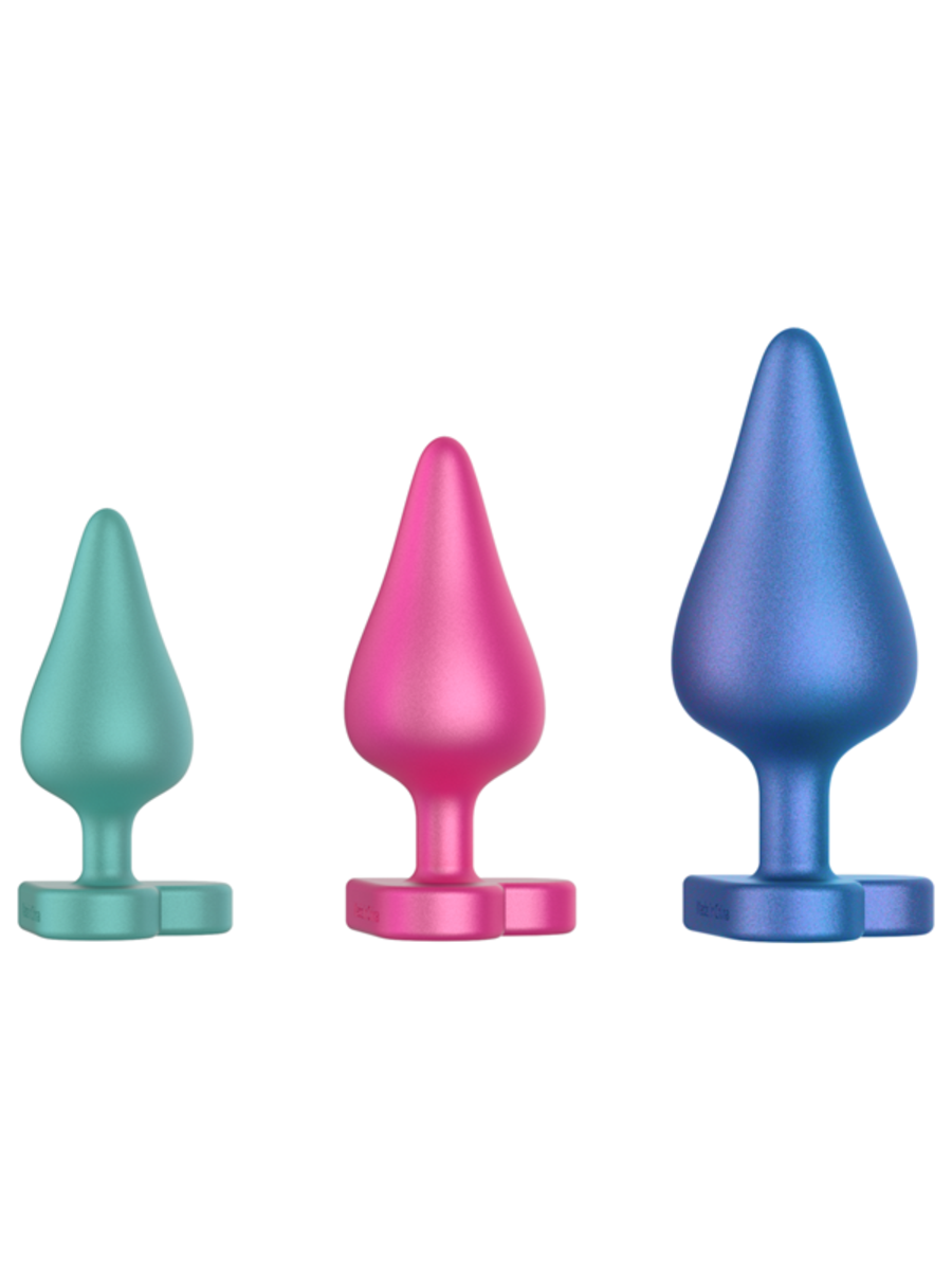 Love Honey Romp Luster Silicone Butt Plugs Set - Butt Plugs