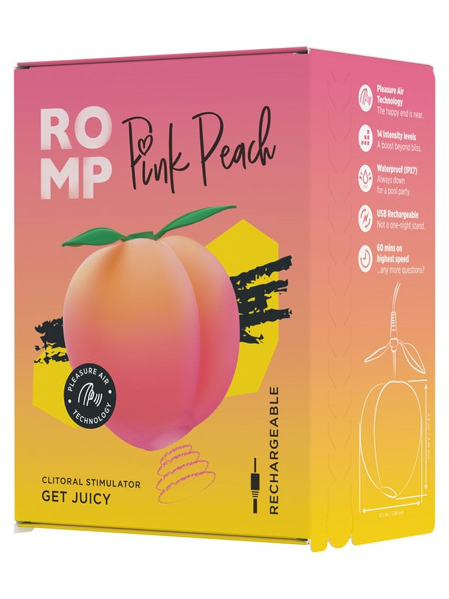 Love Honey Romp Peach Air Pulse Clitoral Vibrator - Clit Ticklers and Pulsators