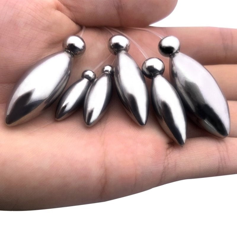 BDStyle Oval Bullet Urethral Sound With Pull Ring - - Urethral Sounds