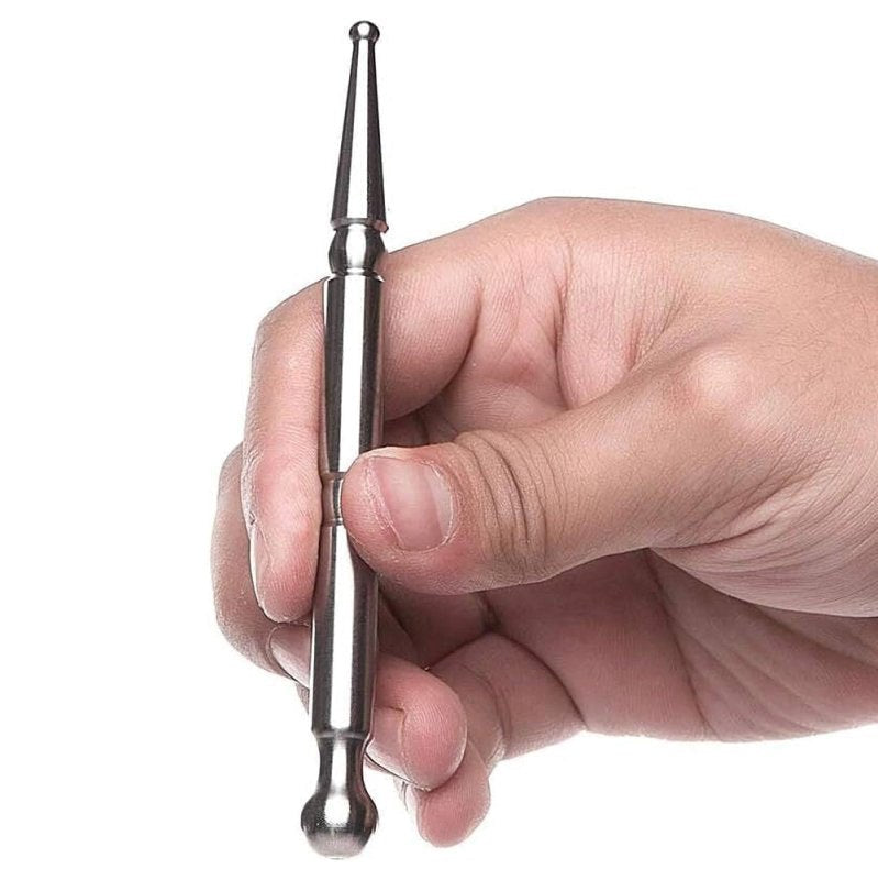 BDStyle Stainless Steel Double Down Penis Plug - - Penis Plugs