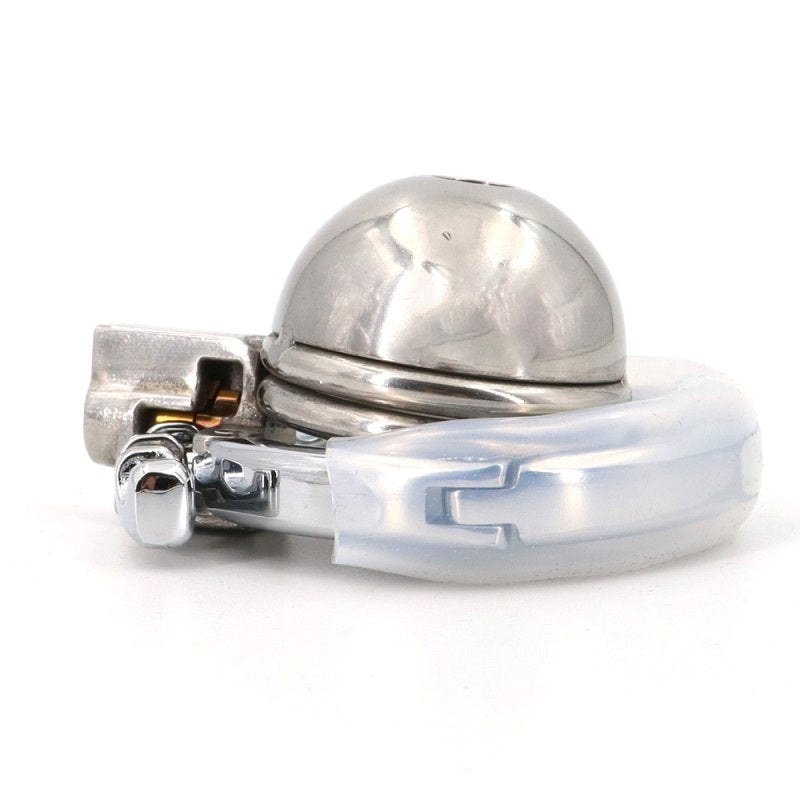 BDStyle Round Lid Gear Ring Metal Male Chastity Cage - - Male Chastity