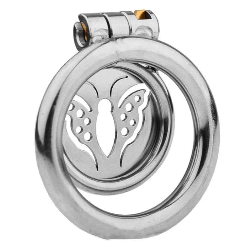 BDStyle Butterfly Flat Metal Male Chastity Cage - - Male Chastity