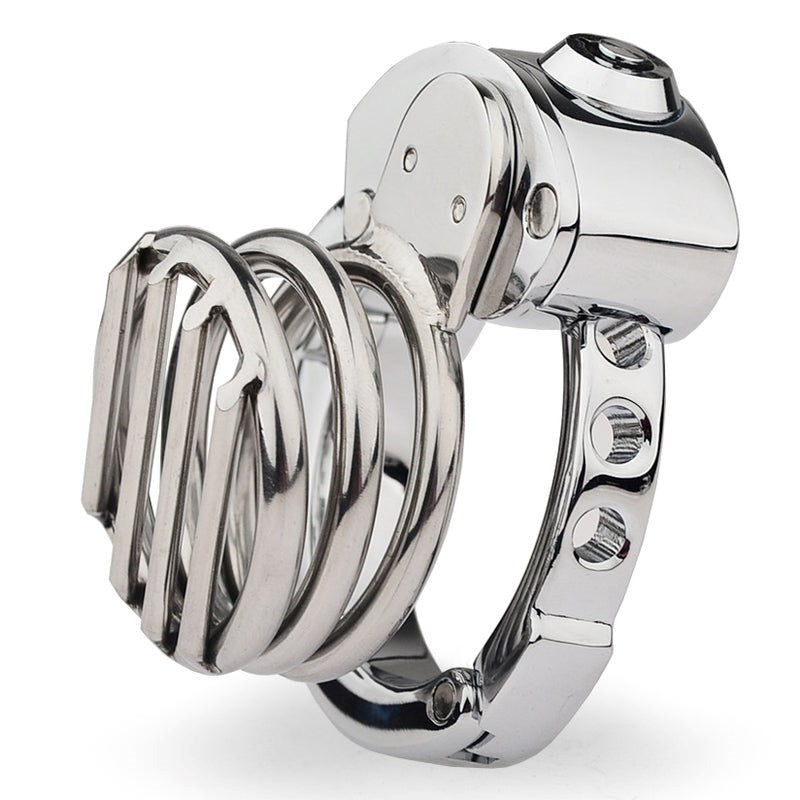 BDStyle Plate Cage Male Chastity Device With Adjustable Ring - - Male Chastity