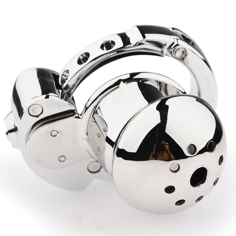 BDStyle Exile Deluxe Locking Confinement Cock Cage With Adjustable Ring - - Male Chastity