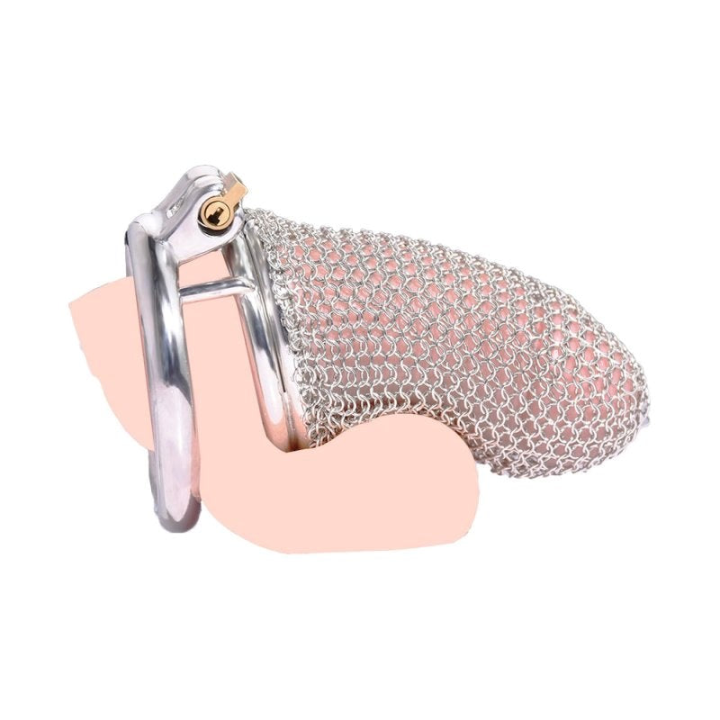 BDStyle Metal Chastity Cage Mesh Male Locks Devices Small - - Male Chastity