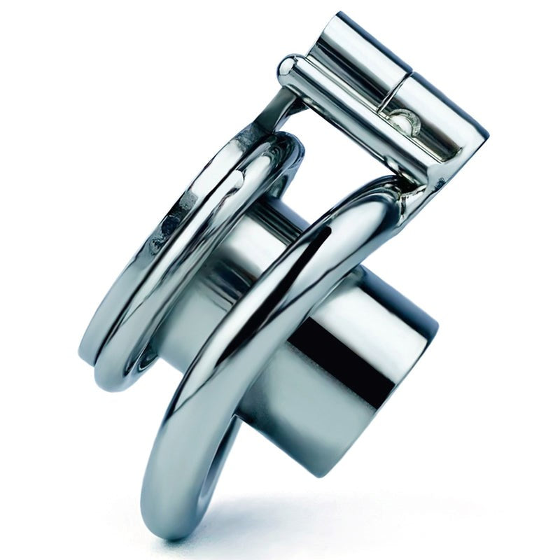 BDStyle Double Screw Negative Male Chastity Cage With Catheter - - Male Chastity