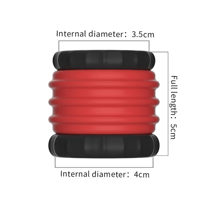 BDStyle Male Scrotum Testicle Squeeze Cock Rings - Black - Stretchy Cock Rings