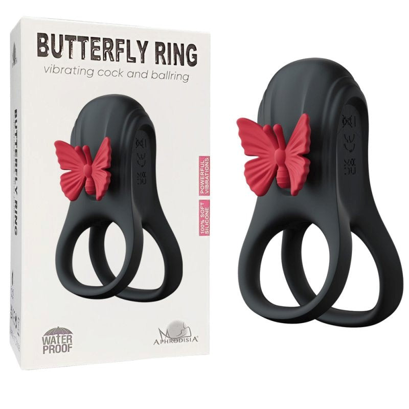 BDStyle Butterfly Vibration Lock Mens Cock Ring - - Vibrating Cock Rings