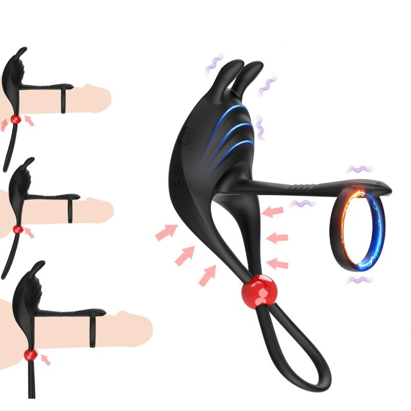 BDStyle Remote Control 7 Functions Adjustable Penis Ring - - Vibrating Cock Rings
