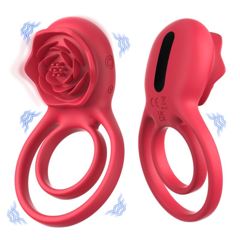 BDStyle Petal Shaped 9 Functions Vibrating Penis Ring - - Vibrating Cock Rings