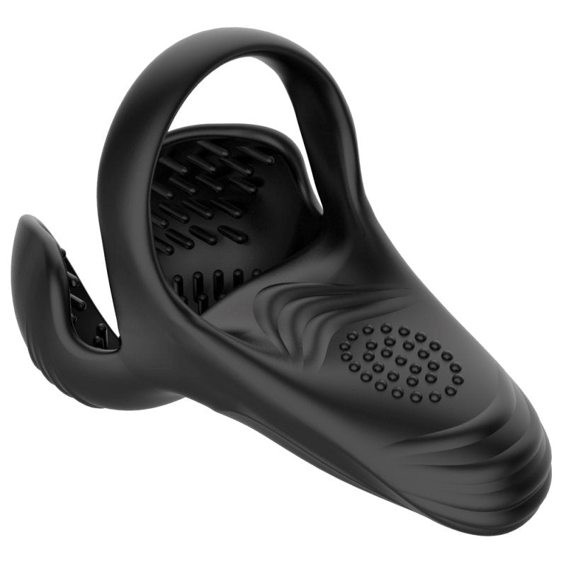 BDStyle Hoden Trinity Silicone Cock Ring with Taint Stimulator - - Vibrating Cock Rings