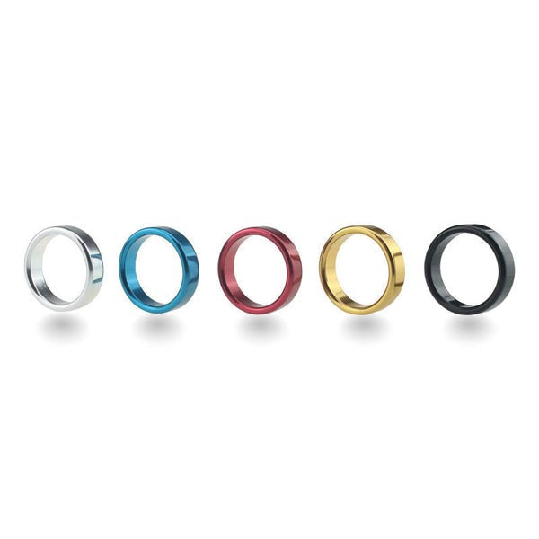 BDStyle Colorful Erection Enhancer Aluminum Cock Ring Large - - Steel Cock Rings