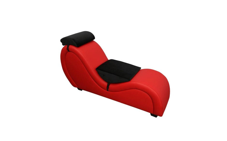 Daytona Kama Sutra Mebon Chaise Love Lounge Red With Black Pillows - - Sex Furniture
