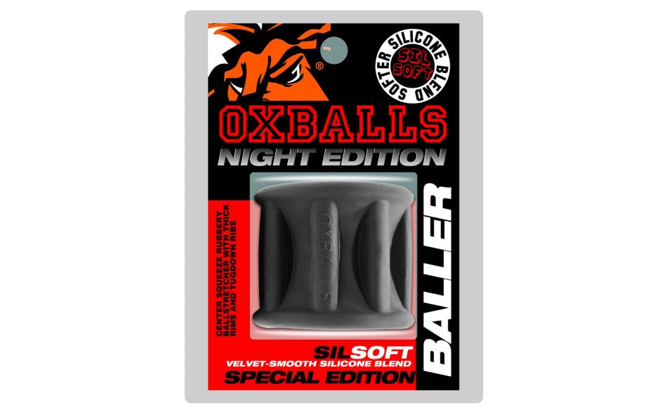 OxBalls Baller Centre Squeeze Mens Ball Stretcher Night Edition - - Ball Stretchers and Crushers
