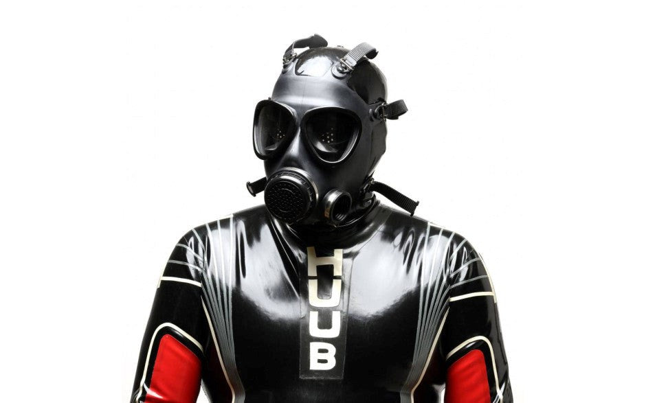 XTRM Military Adjustable Strap Rubber Gas BDSM Mask - - Bondage Hoods