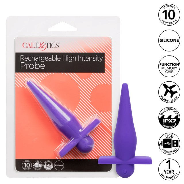 California Exotics Rechargeable High Intensity Anal Probe Purple - - Anal Vibrators