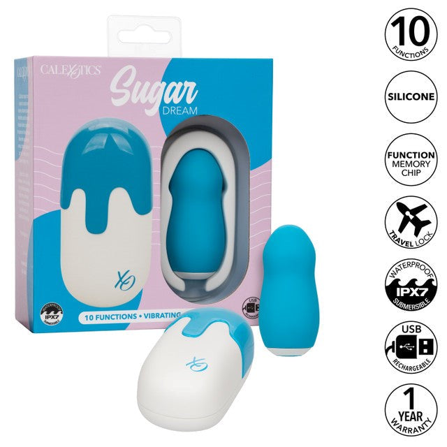 California Exotics Sugar Dream 10 Function Love Eggs Blue - Love Eggs and Kegel Exercisers