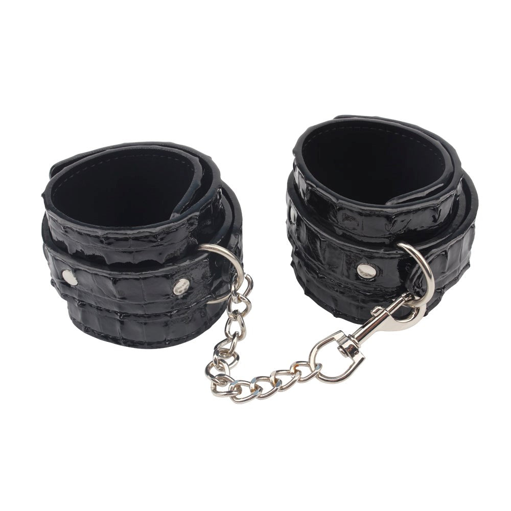 Behave Surrender Fully Adjustable Ankle Restraints Black - Cuffs And Restraints