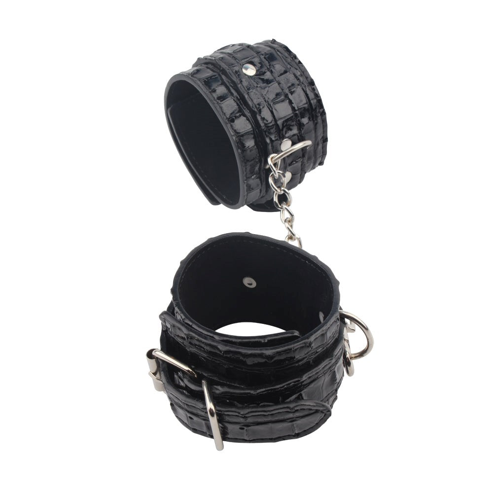 Behave Surrender Fully Adjustable Ankle Restraints Black - Cuffs And Restraints