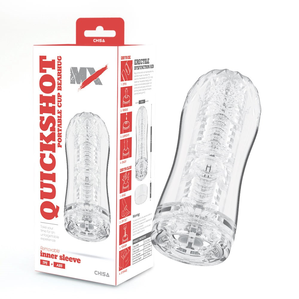 MX Quickshot Portable Cup Bearhug Mens Stroker - - Masturbators and Strokers
