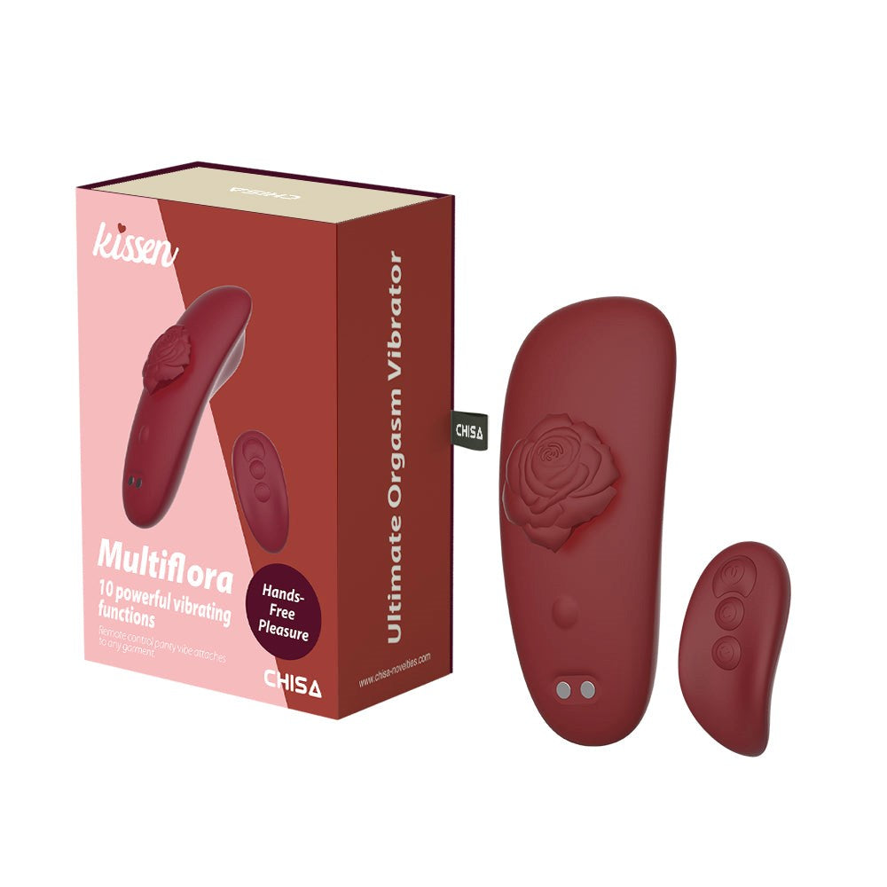 Kissen Multiflora Remote Control Clitoral Massager Merlot - - Clit Ticklers and Pulsators