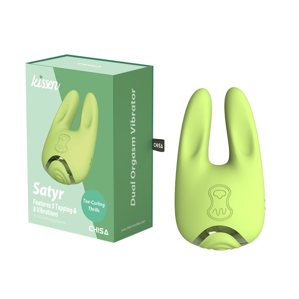 Kissen Satyr Waterproof Silicone Clitoral Vibrator Lime - - Clit Ticklers and Pulsators