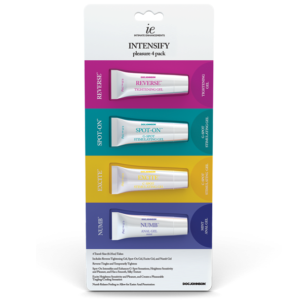 Doc Johnson Intimate Enhancements INTENSIFY Pleasure Gel - - Delay and Excite Sprays