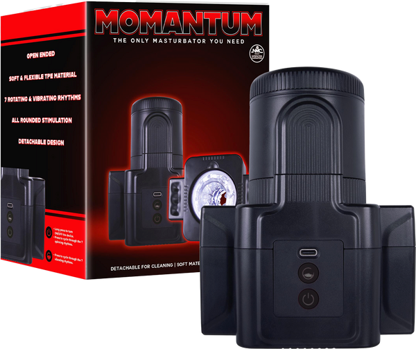 Momantum The SLR 7 Function Automatic Mens Masturbator Black - - Masturbators and Strokers
