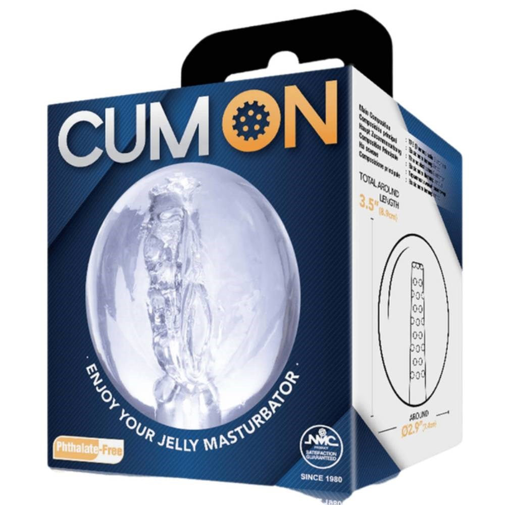 Cum On Stretchable Pocket Jelly Male Masturbator 3.5 Inches - - Masturbators and Strokers