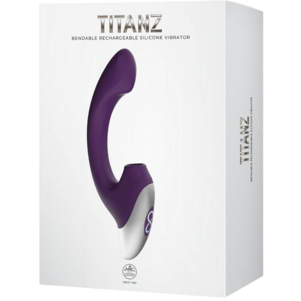 Titanz Bendable Thumping Rechargeable G-Spot Silicone Vibrator - - G-Spot Vibrators