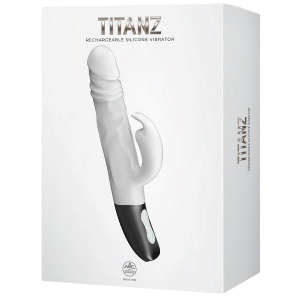Titanz Rotating Rabbit Rechargeable Silicone Vibrator - - Rabbit Vibrators