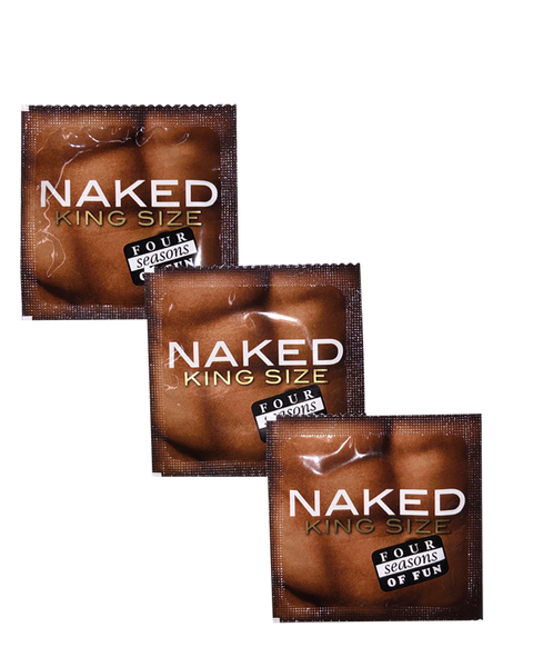 Four Seasons Naked King Size Lubricated Condoms 144 Pack - - Condoms