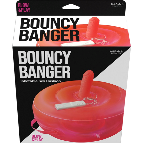 Hott Products Bouncy Banger Inflatable Vibrating Dildo - Inflatable Dildos and Vibrators