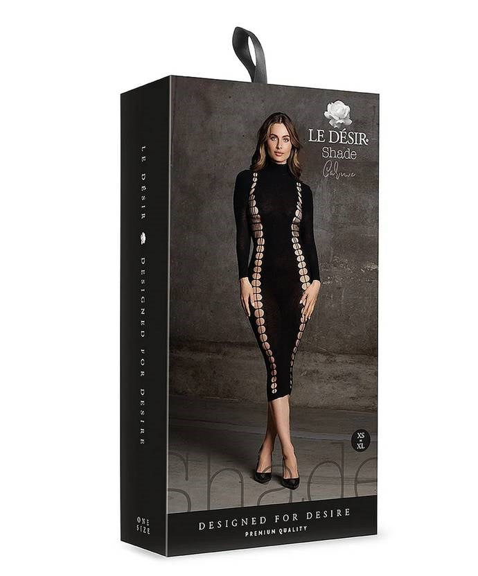 Le Desir Shade Carme XI Womens Dress with Turtleneck Black - - Skirts And Club Wear